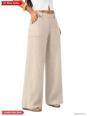 High Waisted Wide Leg Dress Pants Business Casual Trousers